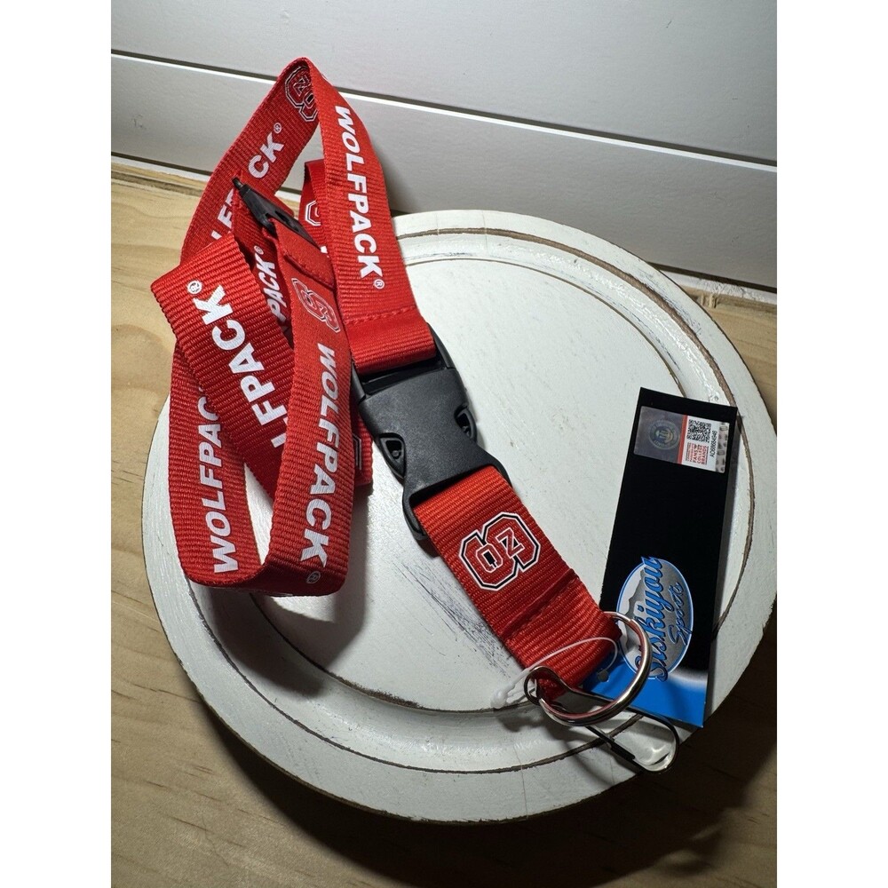 Official Collegiate NC State Wolfpack Breakaway Lanyard NWT NCAA